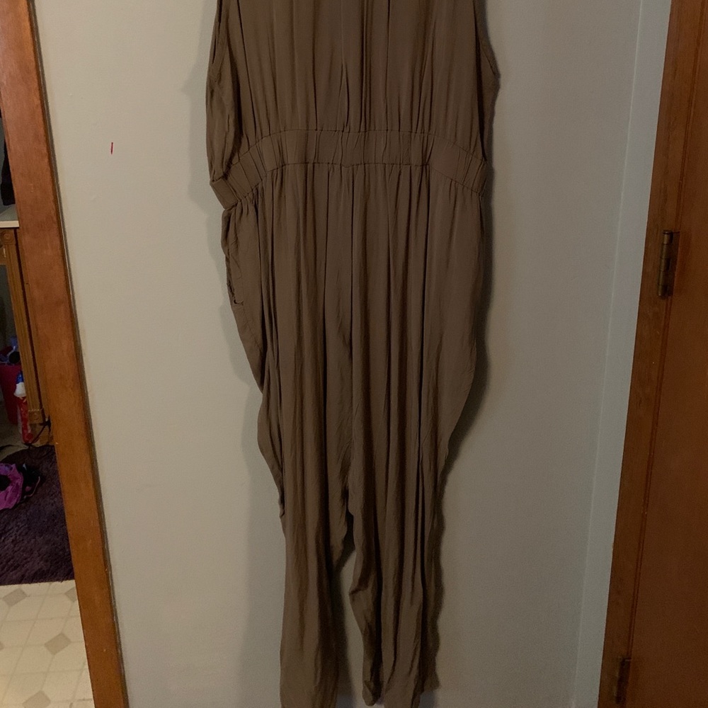 Olive Utility Sleeveless Jumpsuit By charlotte russe